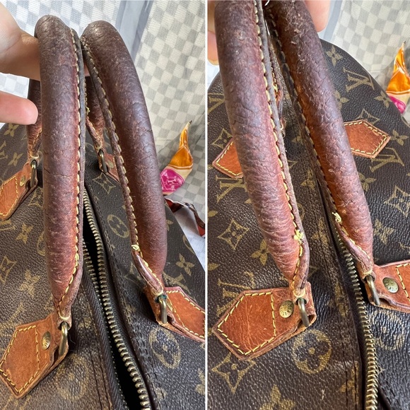 Louis Vuitton Satchel Bag Speedy 30 Monogram LV Handbag Vintage Auth. - Picture 15 of 17